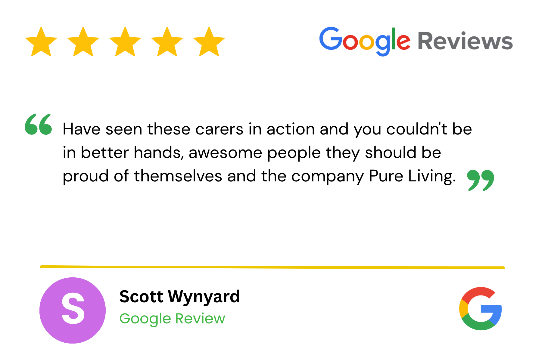 Google review 1 — 5 stars