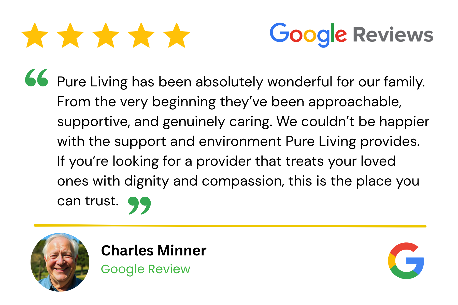 Google review 5 — 5 stars