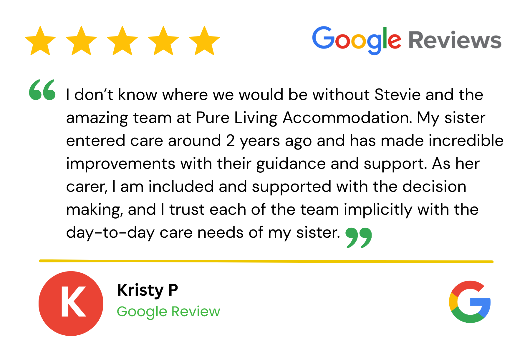 Google review 6 — 5 stars