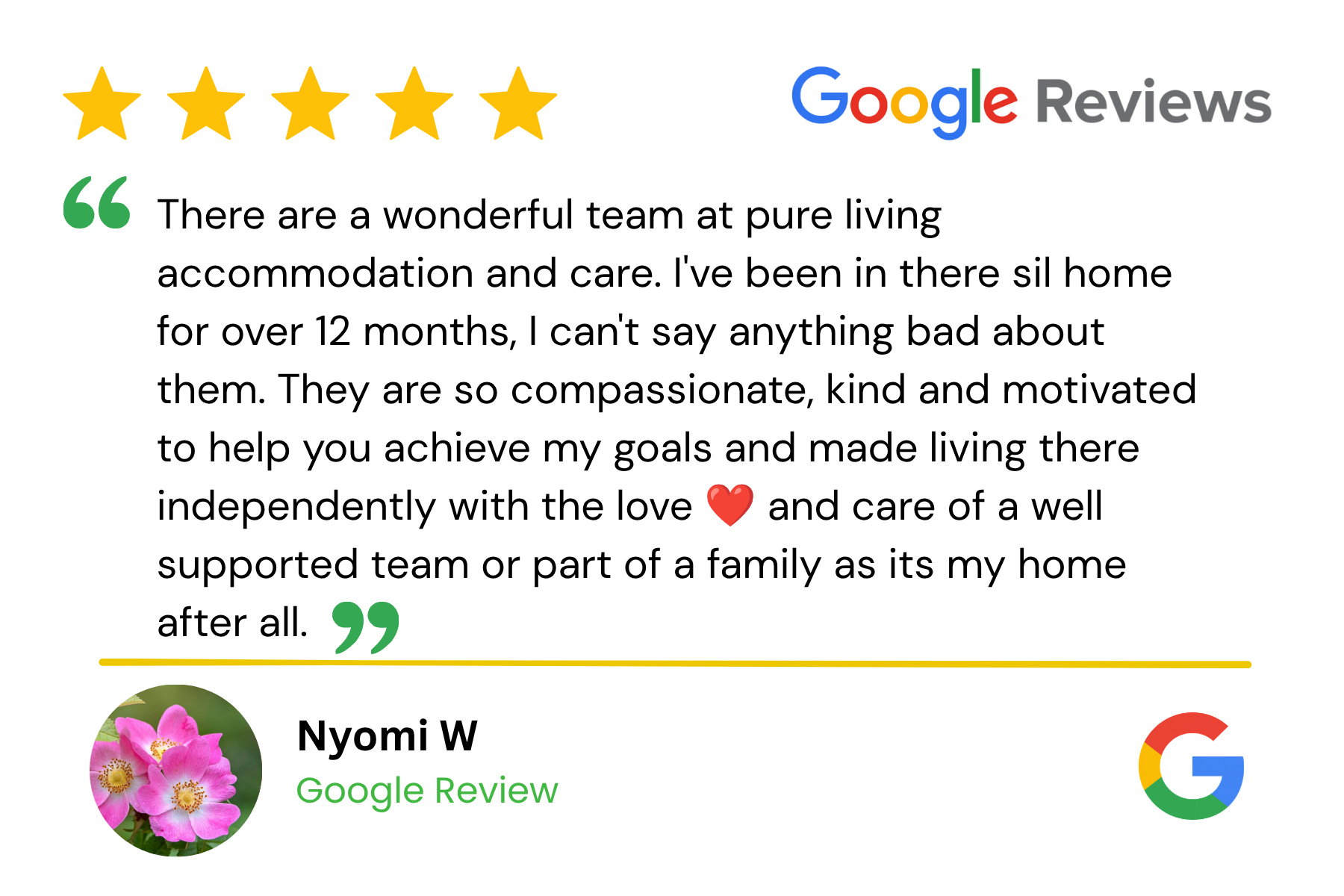 Google review 8 — 5 stars