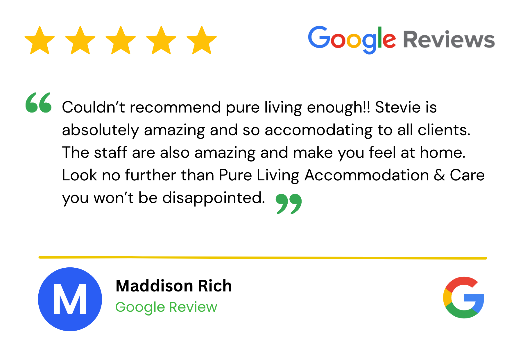 Google review 9 — 5 stars